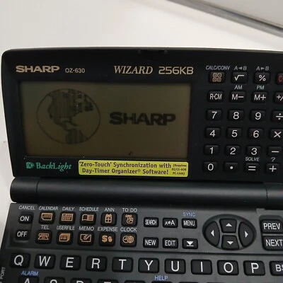 SHARP Wizard OZ-630 Black 256 KB Personal Information Organizer  - Image 1 of 4