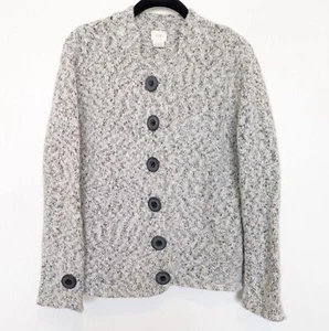 Cárdigan Alps Para Mujer Talla L Gris Mezcla Alpaca Botón Frontal Suéter Neutro Suave - Imagen 1 de 11
