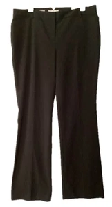 VanHeusen Studio Modern Fit Slacks Pants Women 10 Reg Black Boot Leg Stretch NEW - Picture 1 of 13