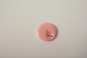 Vintage Plastic Pocket Direction Marker (B4D) Pink White Scout North S West E - Picture 1 of 10