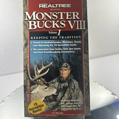 REALTREE Monster Bucks VIII Volume 1 (2000) Bill Jordan Hunting 19 Hunts - Image 1 of 3