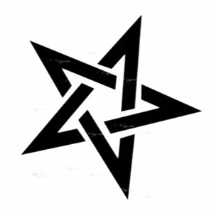 Pentagram star Vinyl Decal for Car laptop Window Bumper Wall Truck - Picture 1 of 13