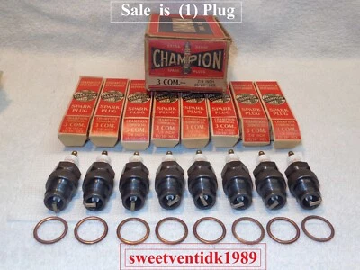 ( 1 ) ..‘NOS’ Champion 3 Com. Spark Plug .. USA Made .. Circa 1940’s - Image 1 of 4