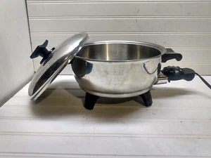 Rena Ware 3Qt Horno Eléctrico Holandés Acero Inoxidable Olla Lenta Núcleo Líquido Tapa Olla - Imagen 1 de 9