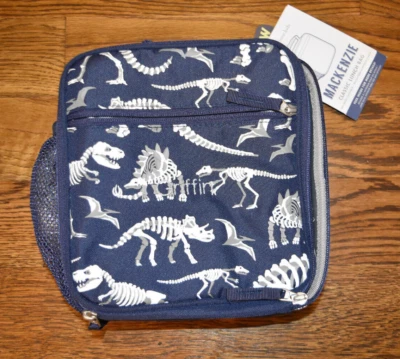 Pottery Barn Kids Mackenzie Dino Bones Glow-in-the-Dark Lunch Box Griffin Mono - Image 1 of 2