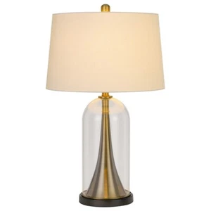 Cal Lighting Camargo Glass/Metal Table Lamp, Glass/Antique Brass - BO-2989TB - Picture 1 of 1