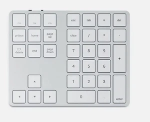 Satechi SLIM Wireless Numeric Keypad Keyboard with macOs Shortcut Keys, Silver - Picture 1 of 2