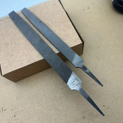 Nicholson BLACK DIAMOND Mill And Flat Bastard Cut File Lot Of 2 Made USA 12” 10” - Image 1 of 4