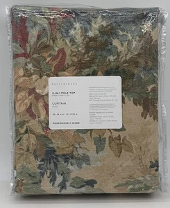 Pottery Barn Greenwood Leinen Baumwolle Gardine Vorhang (1) ~ 50 x 96 ~ bunt - Bild 1 von 2
