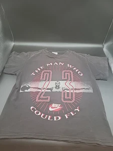 Vintage 1990s Nike Michael Jordan 23 The Man Who Could Fly T-Shirt Men’s Small - Picture 1 of 15