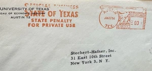 US University Meter Cover (019) +1956 UT Austin +Orange Meter Slogan +Uncommon - Picture 1 of 3
