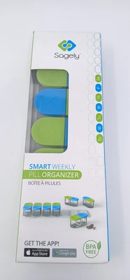 Smart XL Weekly Pill Organizer - Sleek AM/PM Twice a Day Pill Box with Free S... - Image 1 of 4
