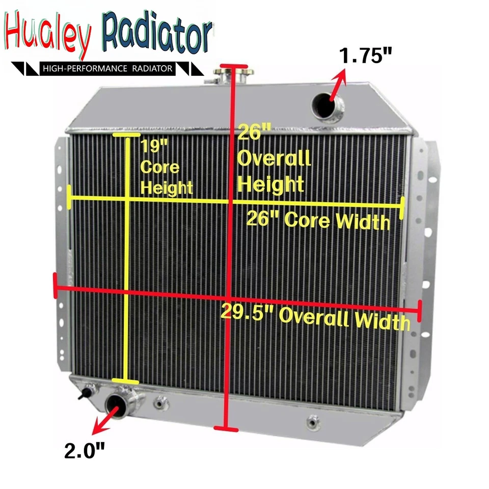 Radiador de aluminio de 3 filas para 66-79 Ford Serie F F100 F150 F250 F350 78-79 Bronco Foto 1 de 4