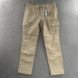 L.L. Bean Womens Pants Beige Size 14 Cargo Favorite Fit Stretch Cotton Blend - Picture 1 of 18