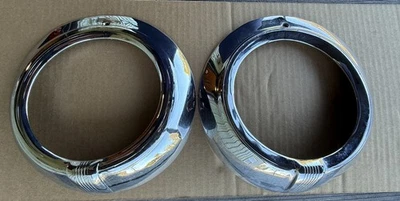 Pair Chrome Headlight Bodies 1941 Lincoln Zephyr Continental Clean Originals - Image 1 of 4