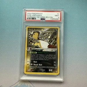 Pokemon Dark Ampharos EX Team Rocket Returns Reverse Holo Rare #2 PSA 9 Mint - Picture 1 of 2
