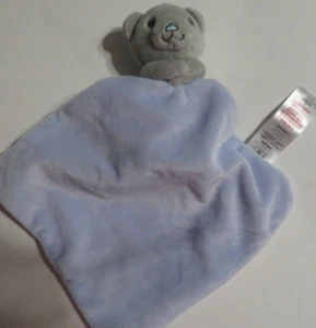 F&F Little blue bear comforter security Blanket Baby Lovey Plush (RARE) - Picture 1 of 3