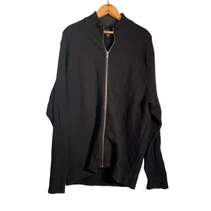 INC International Concepts BLACK Long Sleeve Zip Front Sweater SIZE XXL - Picture 1 of 4