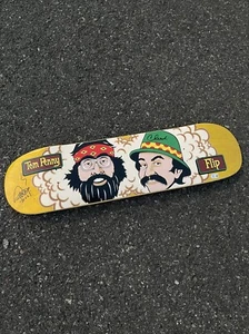 Signed Cheech & Chong FLIP Tom Penny Skateboard Skate Deck FRIENDS BECKETT COA - Picture 1 of 12