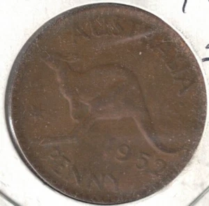 1952-A, Australia Circulado Penny KGV1 y Moneda Canguro! #2 - Imagen 1 de 2