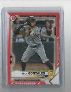 2021 Bowman Draft Red Nick Gonzales #'d 4/5 SSP! Red Parallel Rookie Card BD-16 - Picture 1 of 1