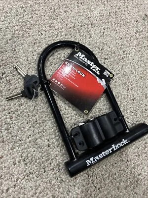 Master Lock Bike Security U-Lock 7 1/2 x 9  3/4 With 2 Keys& Carrying Bracket - Image 1 of 3
