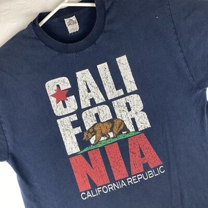 Vintage California Republic Grizzly Bear Graphic Print T Shirt Men’s Size Large - Picture 1 of 9