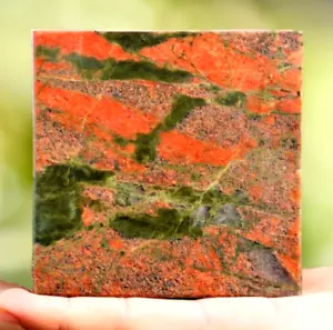 80MM Green Unakite Cube Quartz Natural Healing Crystal Cube Agate Square Cube - Picture 1 of 10
