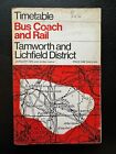 1970 Tamworth & Lichfield Midland Red Bus Coach & Rail Timetable Route Map Guide