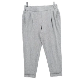 EILEEN FISHER Gray Speckled Knit Ankle Jogger Slouchy Pants Organic Cotton SMALL - Picture 1 of 5