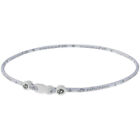 Phiten Classic Star Titanium Single Strand Necklace White - 18 Inch