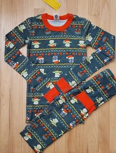 New Hanna Andersson Star Wars Christmas w Baby Yoda pjs /Pajamas - Size 150 / 12 - Picture 1 of 6