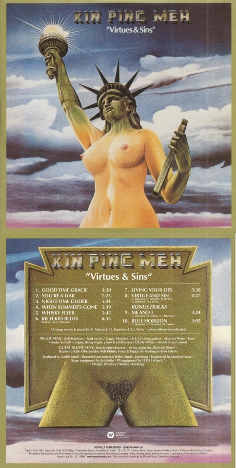 Kin Ping Meh "Virtues & Sins" 8 Songs+2 Bonustracks! Digital remastered! Neue CD - Bild 1 von 2