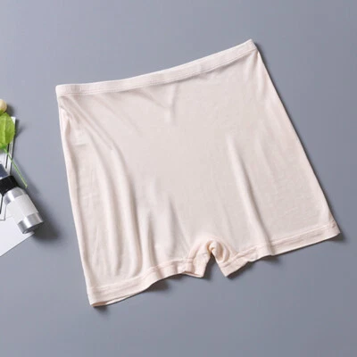 Lady Faux Silk Half Slip Pettipant Shorts Silk Bloomer Pants Split Short - Image 1 of 4