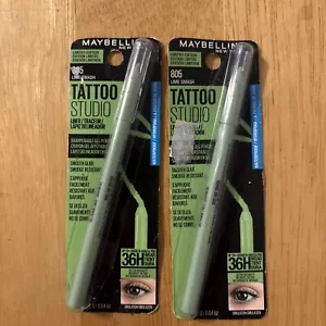 2Maybelline Tattoo Studio wasserfester Liner spitzbarer Gelstift #805 Lime Smash - Bild 1 von 2