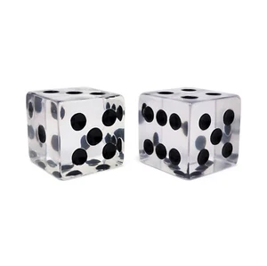 Pair of Vintage Large Lucite Dice - Picture 1 of 5