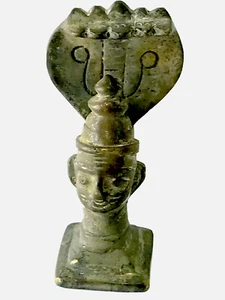 Antique sculpture 18th century lord figurine with snake style’s Hand Crafted - Picture 1 of 5