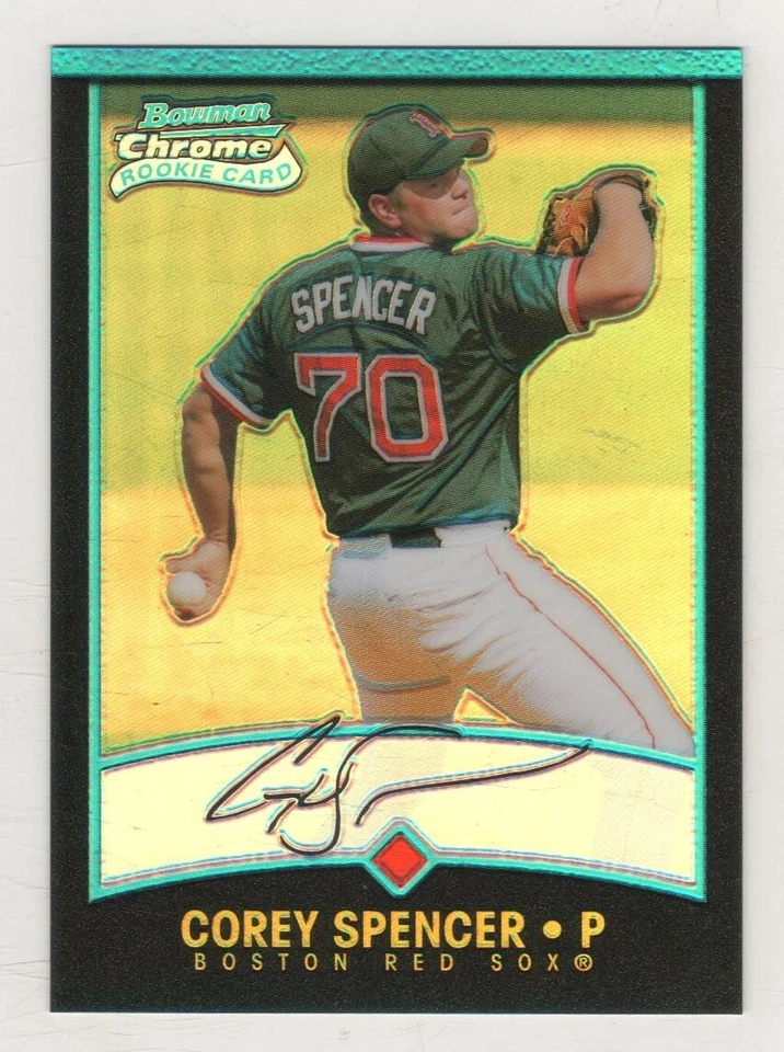 2001 Bowman Chrome Refractor #158 Corey Spencer Boston Red Sox BV$5 - Image 1 of 1