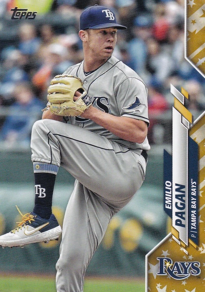 2020 TOPPS GOLD STARS PARALLELS EMILIO PAGAN TAMPA BAY RAYS B5792 - Image 1 of 2