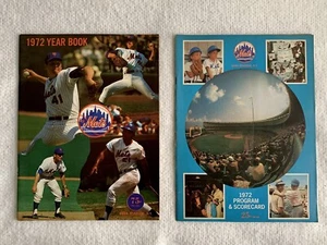 1972 NEW YORK METS OFFICIAL YEARBOOK plus 1972 PROGRAM and SCORECARD LOT OF 2 - Picture 1 of 6