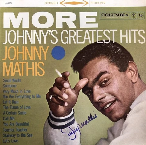 Johnny Mathis- Vintage Signed Record Album Cover
