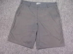 Nike Golf Mens Shorts 36 Grey Tour Performance Stretch Swoosh Logo 10.5" Inseam - Picture 1 of 18