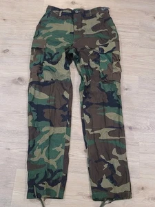 USGI Woodland Camo Pants Small Long 30x34 Ripstop Military Cargo Paratrooper - Picture 1 of 9