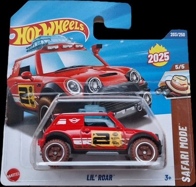 Hot Wheels Lil' Roar  Mini Cooper 2025 Safari Mode RED! - Bild 1 von 2