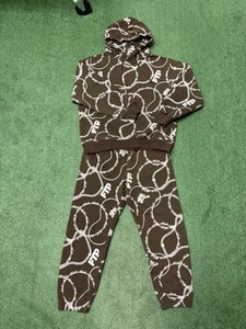 FTP Logo Diamond Chain Hoodie Jogginghose Set Gr. Medium braun *ausverkauft* MARKIERT - Bild 1 von 24
