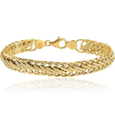 14K Solid Yellow Gold Link Chain Bracelet - Image 1 of 4