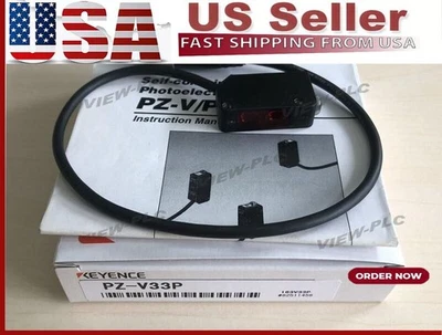 KEYENCE PZ-V33P Fiber Optic Sensors PZ-V33P New In Box One US Free TAX - Image 1 of 2