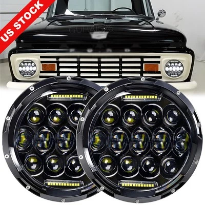 Proyector de faros LED redondos de 7 pulgadas para camionetas Ford LN7000 LN8000 LN9000 Foto 1 de 4