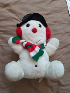 Vintage Plüsch Schneemann mit Musik funktioniert Happy Mates  - Bild 1 von 6