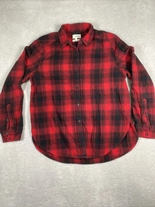 Aritzia Wilfred Free Plaid Flannel Button Up Shirt Women's Medium Red Buffalo - Picture 1 of 7